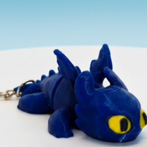 3D Printed Dragon Keychain – Flexi Fidget Design