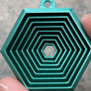 HexaWave Geometric Keychain