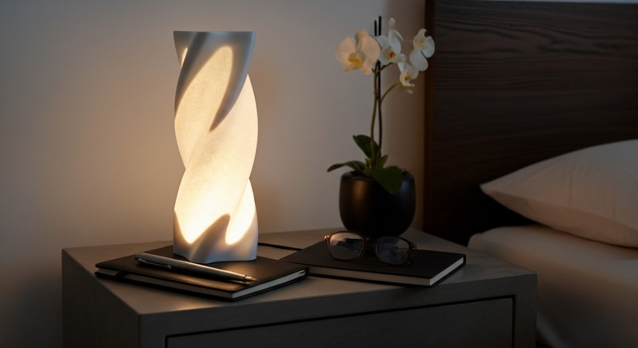 Twisted Glow Modern Table Lamp