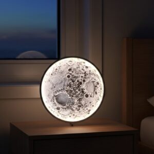 3D Moon Surface LED Wall Light – Lunar Night Lamp