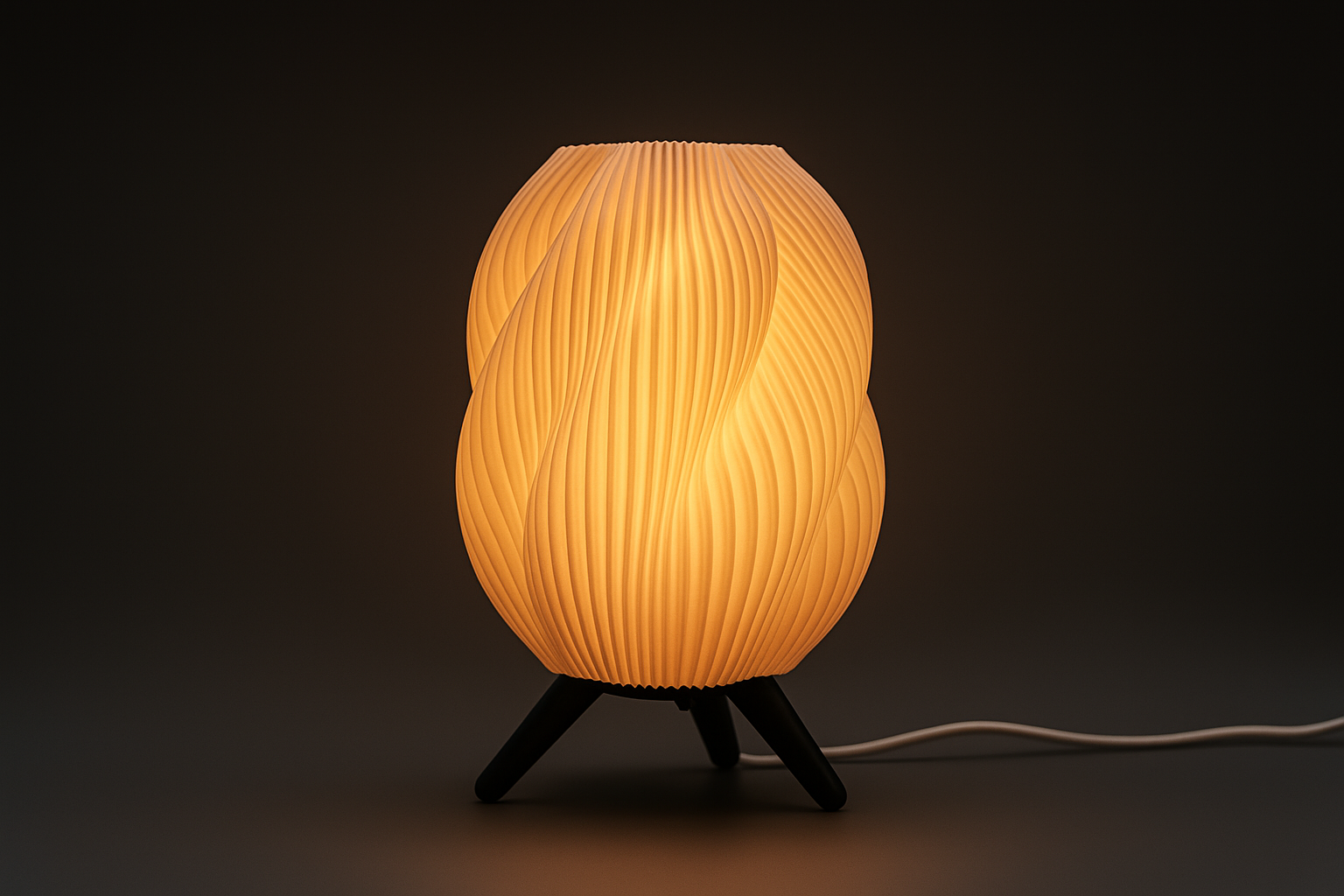 Striped Swirl Lamp