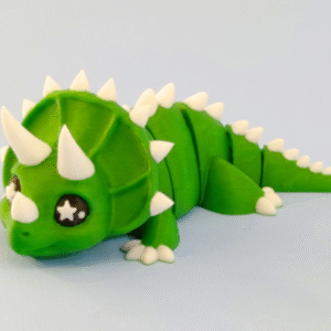 Cute Green Dino Keychain