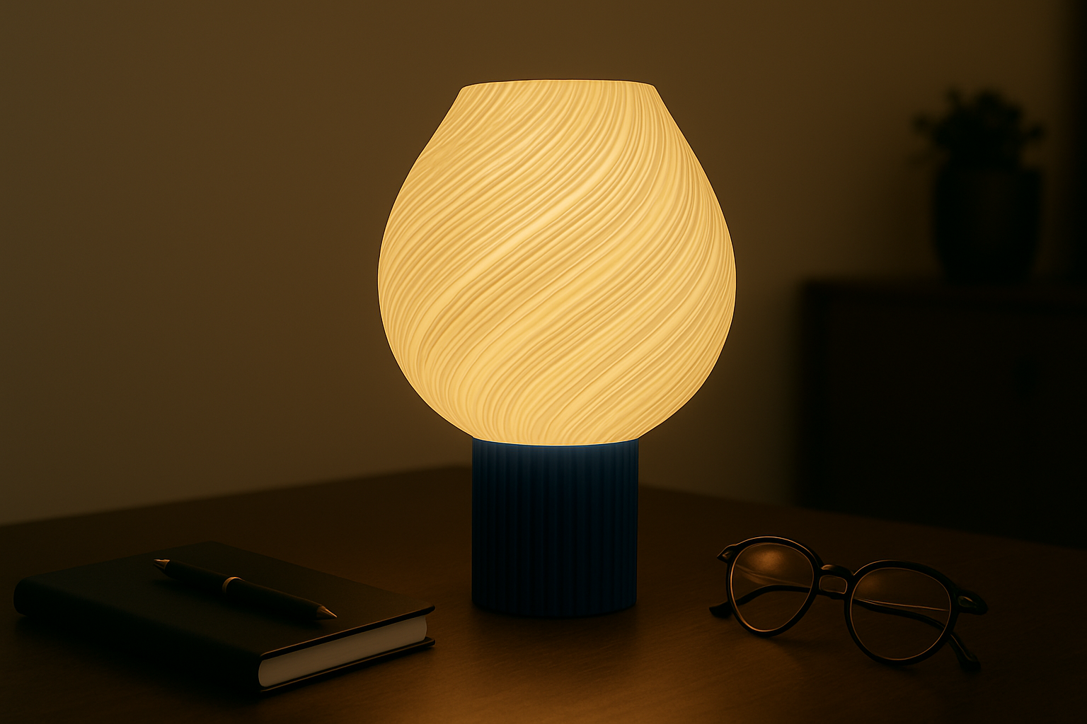 Elegant Spiral 3D Table Lamp - Image 2
